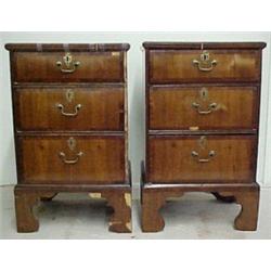 A pair of Chippendale style bachelor's chests
