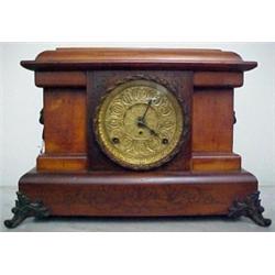 Seth Thomas wood cased mantle clock, brass di