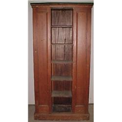 Oak swivel bookcase, two sides with adjustabl