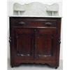 Image 1 : Walnut Victorian washstand, white beveled mar