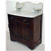 Image 2 : Walnut Victorian washstand, white beveled mar