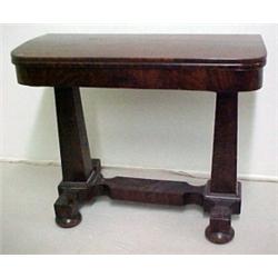 Empire game table, flame mahogany veneer, hin