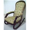 Image 2 : Walnut and upholstered Lincoln rocker, open a