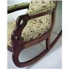Image 3 : Walnut and upholstered Lincoln rocker, open a