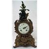 Image 1 : French brass clock, foliate finial with metal