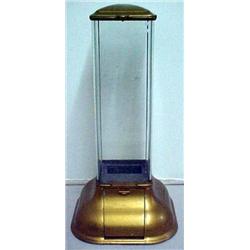 Store coffee bean dispenser, hinged gilt meta