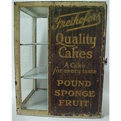 Tin advertising cake display cabinet, Freihof