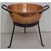Image 1 : Copper candy kettle on stand, copper candy ke