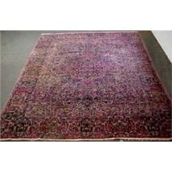 Hand tied Oriental rug, all over floral patte