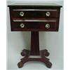 Image 1 : Walnut Empire sewing stand, rectangular top o