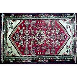 Hand tied Oriental throw rug, "Hamadan", mid