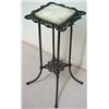 Image 2 : Iron plant stand, square alabaster sits in fi