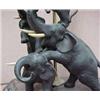 Image 5 : Spelter elephant lamp, five standing elephant