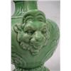 Image 4 : Ceramic pottery lamp, green glaze, handled ur