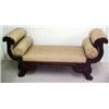 Image 1 : Walnut Victorian upholstered window bench, sc