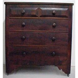Walnut Empire chest of drawers, two short dra