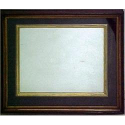 Walnut Victorian mirror in deep dish shadow b