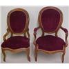 Image 1 : Walnut Victorian upholstered lady's and gentl