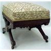 Image 1 : Walnut Victorian upholstered footstool, reuph