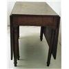 Image 3 : Walnut Sheraton drop-leaf table, round tapere