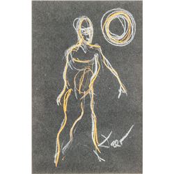 Salvador Dali 1904-1989 Spain Chalk Figure