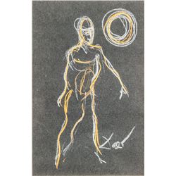 Salvador Dali 1904-1989 Spain Chalk Figure