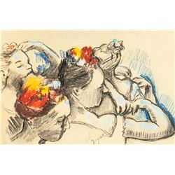 Edgar Degas 1834-1917 French Pencil & Crayon Paper