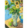 Image 1 : Chinese Artist Oil on Canvas Still Life of Flowers