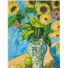 Image 3 : Chinese Artist Oil on Canvas Still Life of Flowers
