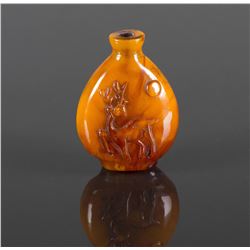 Chinese Amber Snuff Bottle