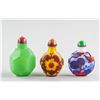 Image 3 : 3 Assorted Chinese Peking Glass Snuff Bottles
