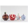 Image 1 : 4 Assorted Chinese Glass & Porcelain Snuff Bottles