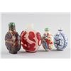 Image 2 : 4 Assorted Chinese Glass & Porcelain Snuff Bottles