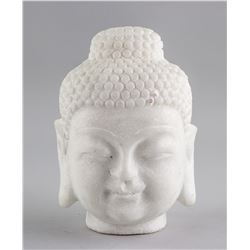 Chinese Marble Carved Shakyamuni Buddha Head