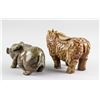 Image 2 : Chinese Hardstone Carved Pig and Rhino Figures