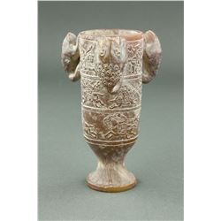 Chinese Old Dynasty Hetian Red Jade Carved Cup