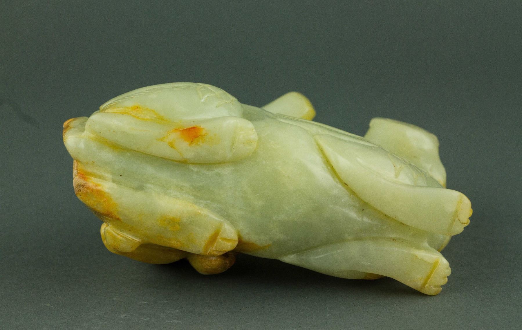 Chinese White Jade Stone Carved Animal