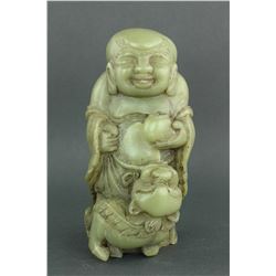 Chinese Green Jade Carved Figure