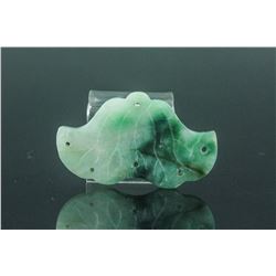 Chinese Green Jadeite Carved Pendant