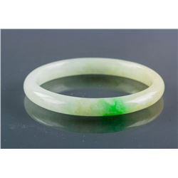 Burma Green Jadeite Carved Bangle