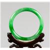 Image 3 : Burma Green Jadeite Carved Bangle Gem Certificate