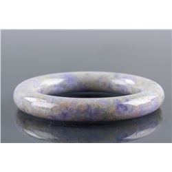 Burma Green and Lavender Jadeite Bangle w/ CERT