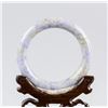 Image 5 : Burma Green and Lavender Jadeite Bangle w/ CERT