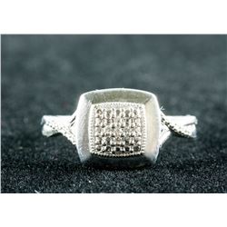 0.20ct Diamond Sterling Silver Ring CRV $997