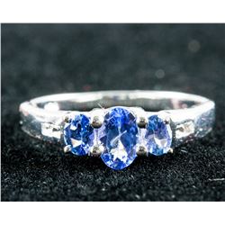 0.90ct Tanzanite & 0.12ct Topaz Ring CRV $600