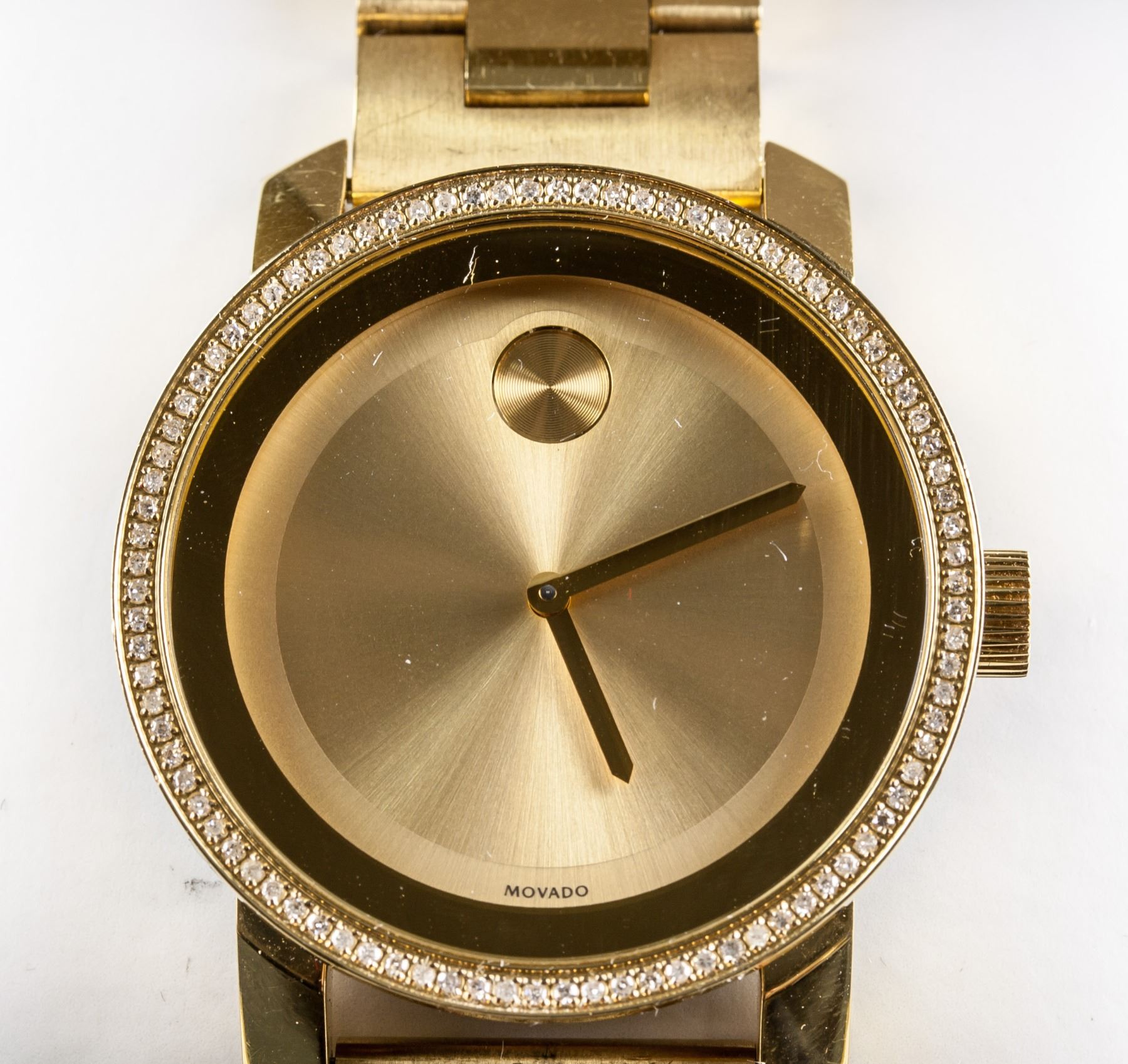 Movado Bold Gold Museum Diamond Watch