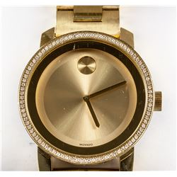 Movado Bold Gold Museum Diamond Watch