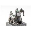 Image 6 : 2 Chinese Bronze and Hardstone Ram and Lion Seals