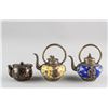 Image 1 : 3 Assorted Chinese Bronze and Porcelain Teapots