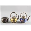 Image 8 : 3 Assorted Chinese Bronze and Porcelain Teapots